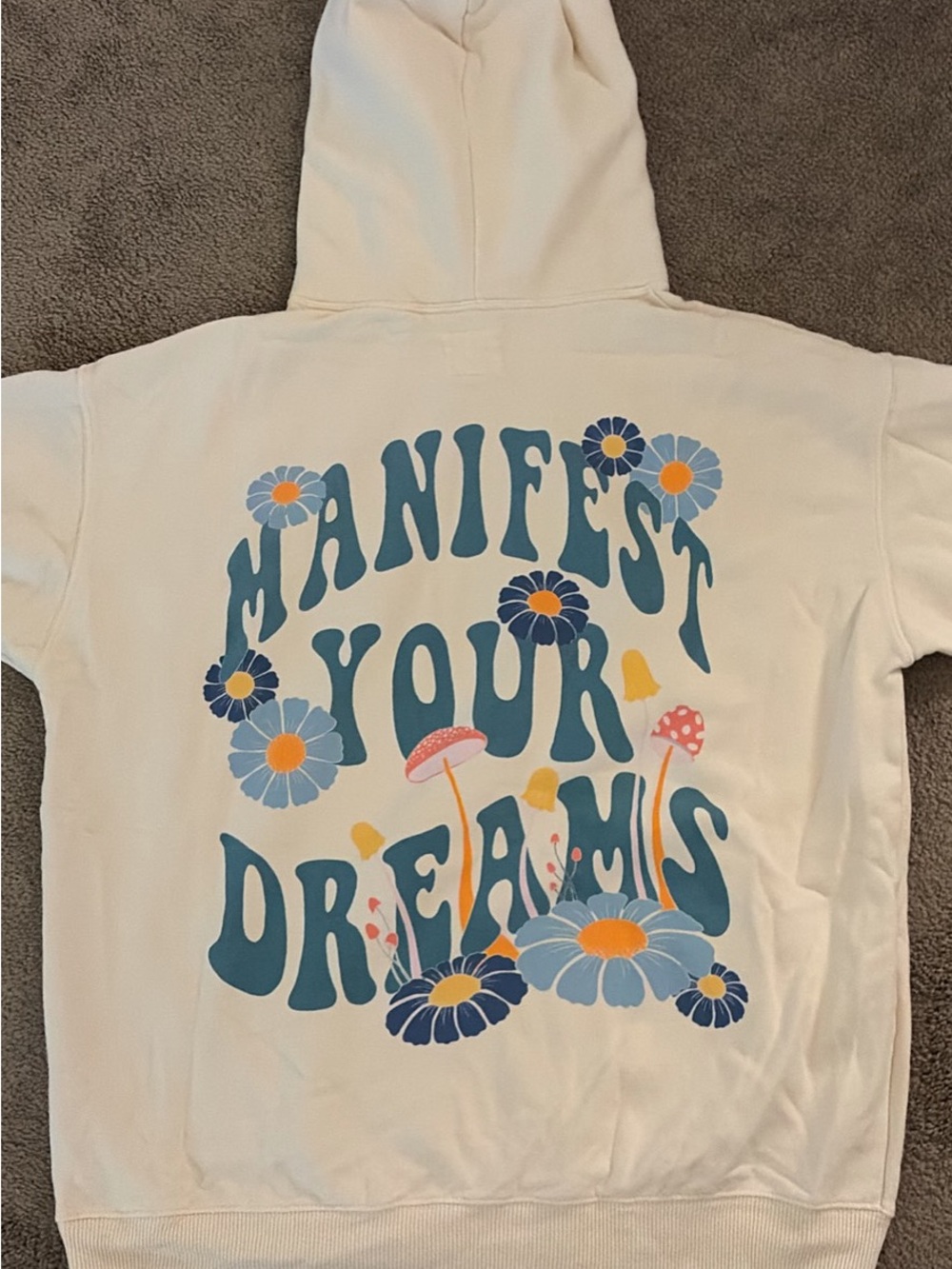 Cream Graphic Hoodie